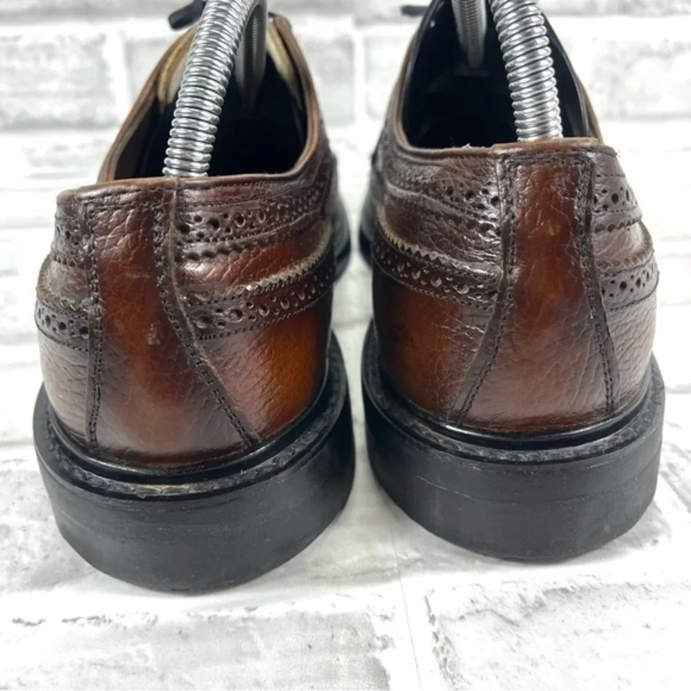 British Walkers Wingtip Dress Shoes Men SZ 9.5 D Brown Leather RARE Vintage